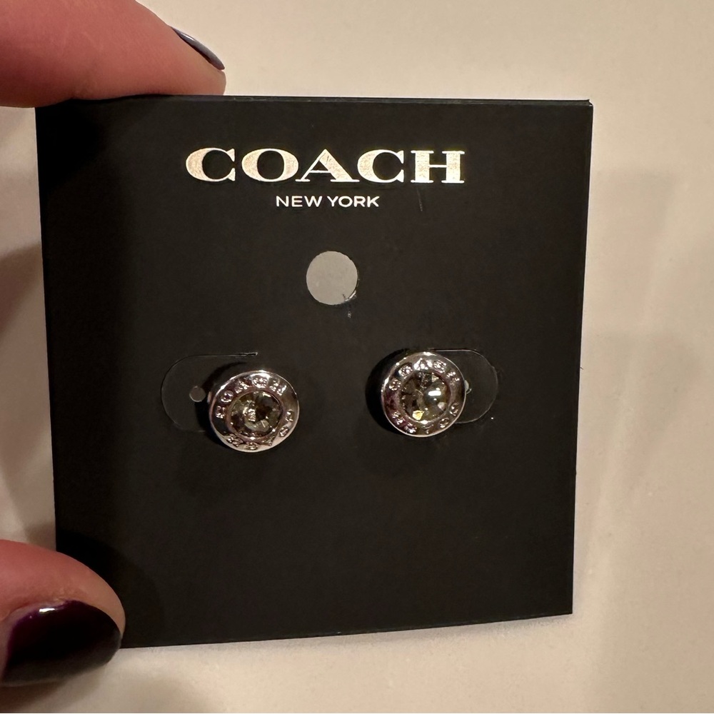 Coach stud earrings! Recently purchased, wore once!
